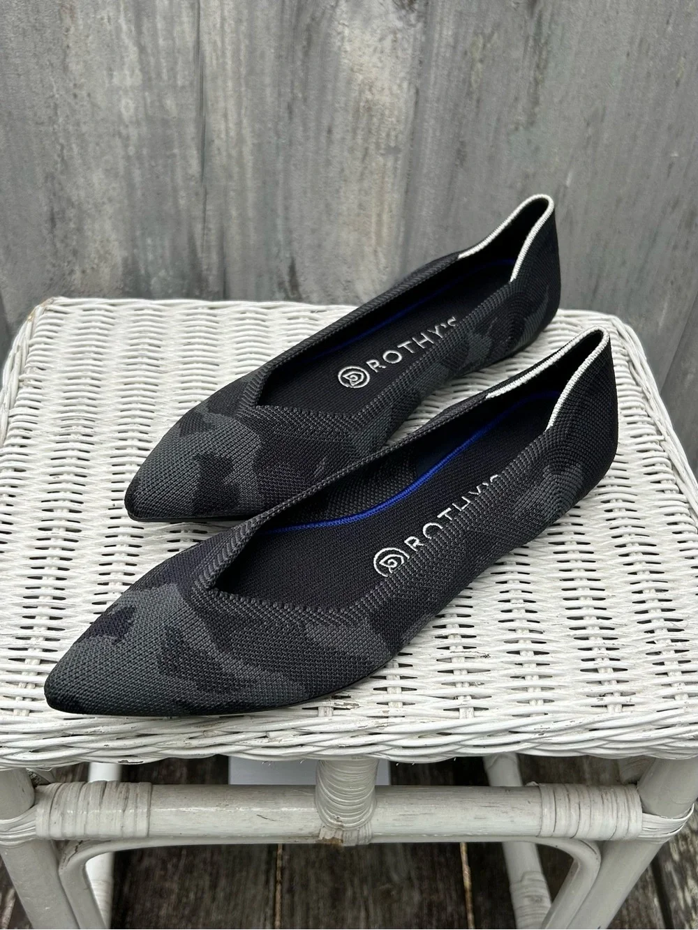 Rothy’s Pointed Flat Grey Camouflage Retired Print 9